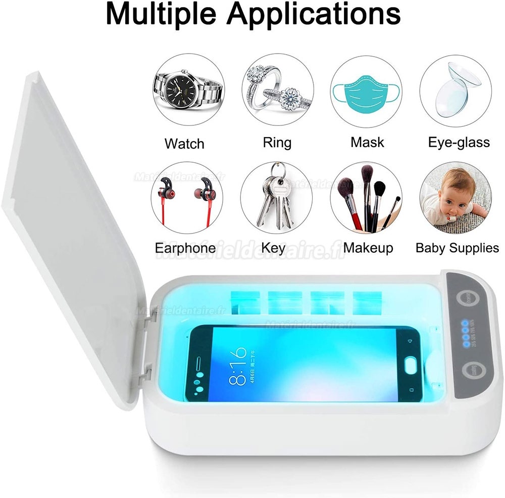 Smartphone Boîte de stérilisation UV Portable USB Désinfection  d'aromathérapie Boîte en france - matérieldentaire.fr